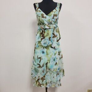 Vintage Believe Womens Y2K Floral Fairy Dress Size 14 Blue Whimsical Mystical